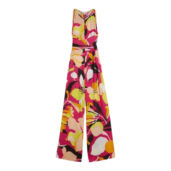 Ted Baker Molliah Halterneck Jumpsuit with Wrap Bodice Detail US 10 - Picture 5 of 16